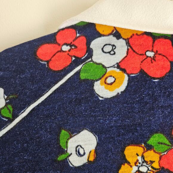 Amazing! 1970's True Vintage Floral Knit Dress by The Company Sz S - Picture 8 of 9